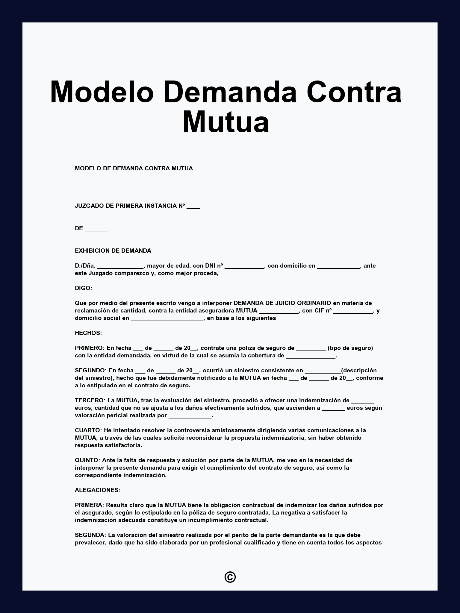 Modelo Demanda Contra Mutua