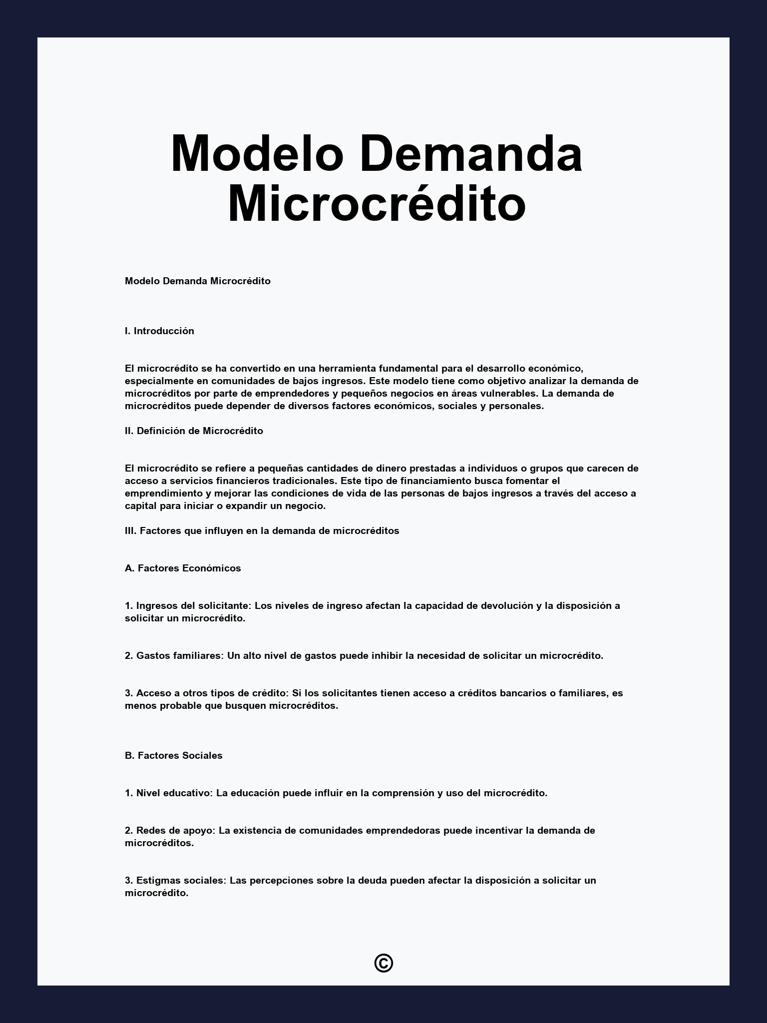 Modelo Demanda Microcrédito