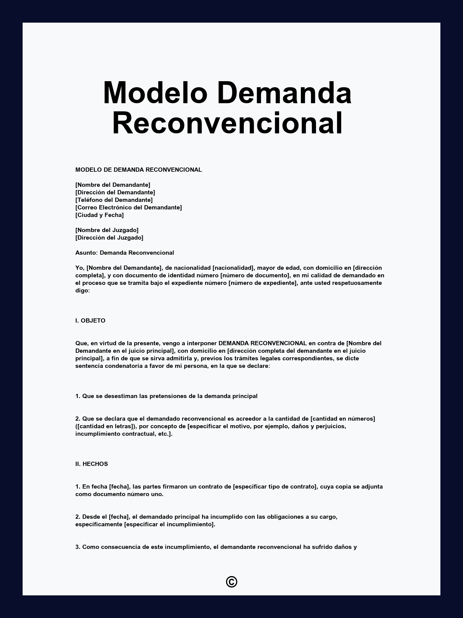 Modelo Demanda Reconvencional