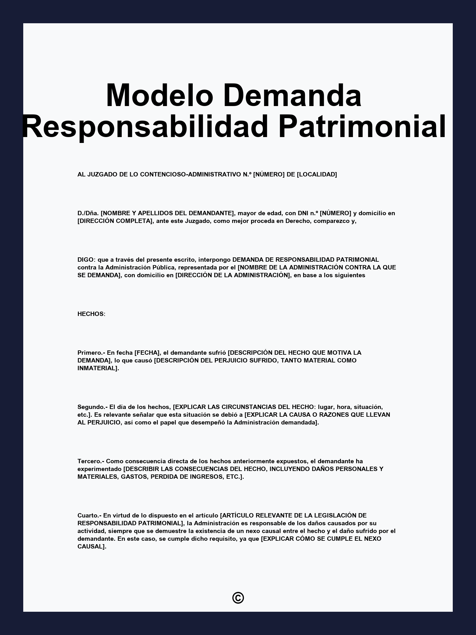 Modelo Demanda Responsabilidad Patrimonial