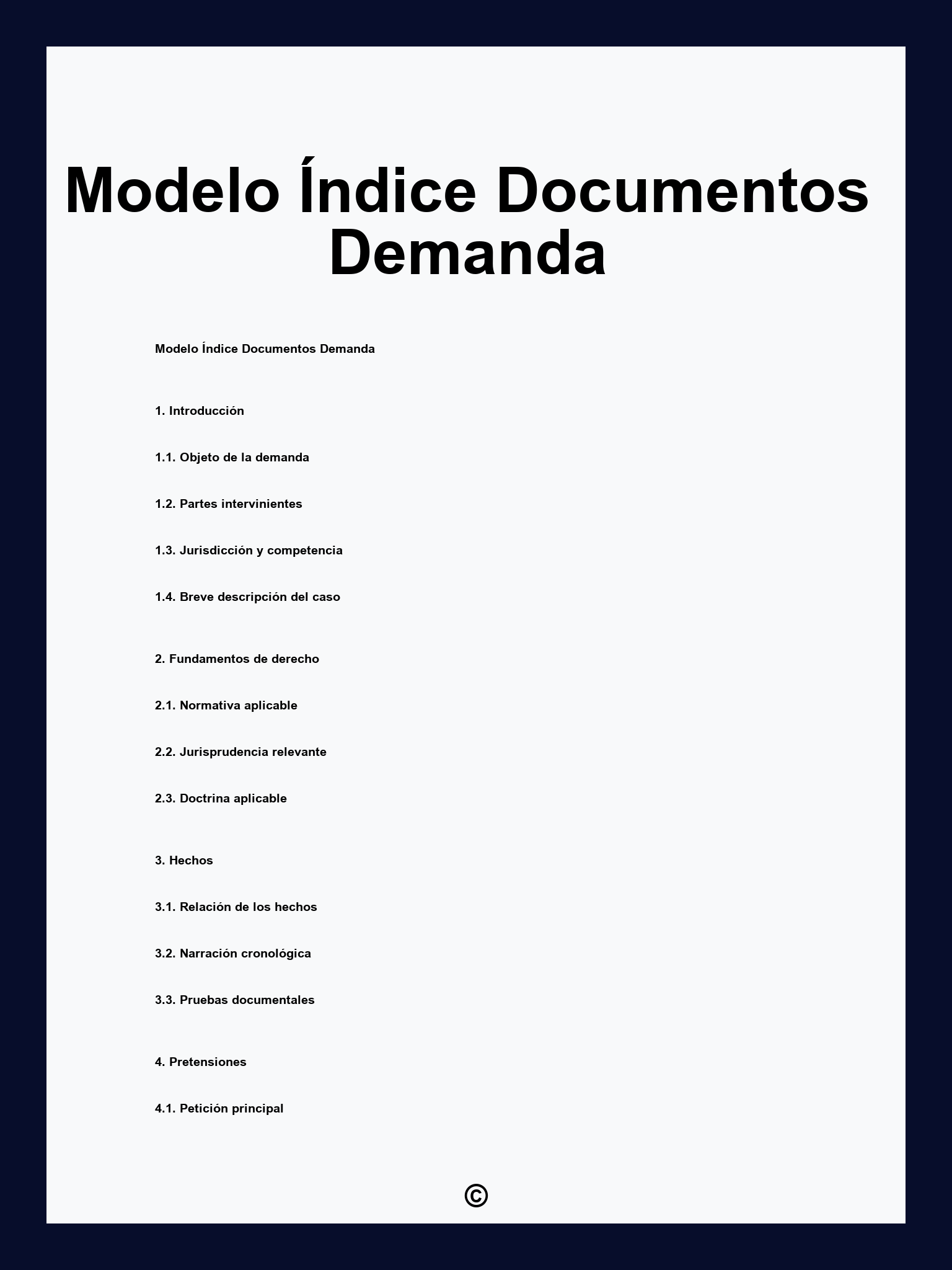 Modelo Índice Documentos Demanda
