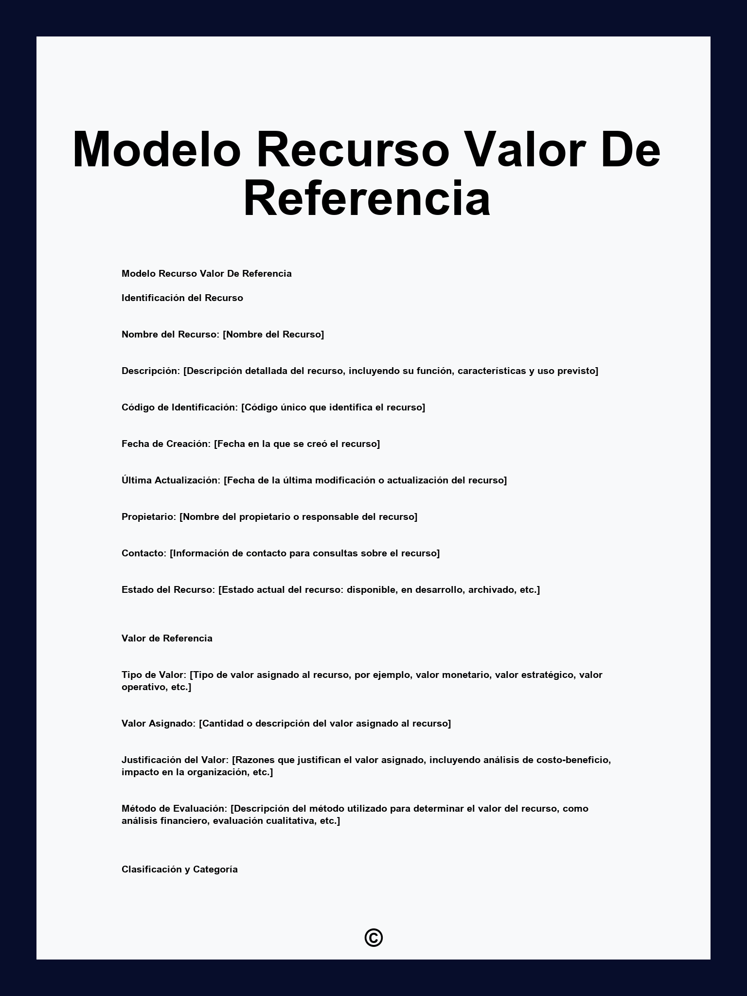 Modelo Recurso Valor De Referencia